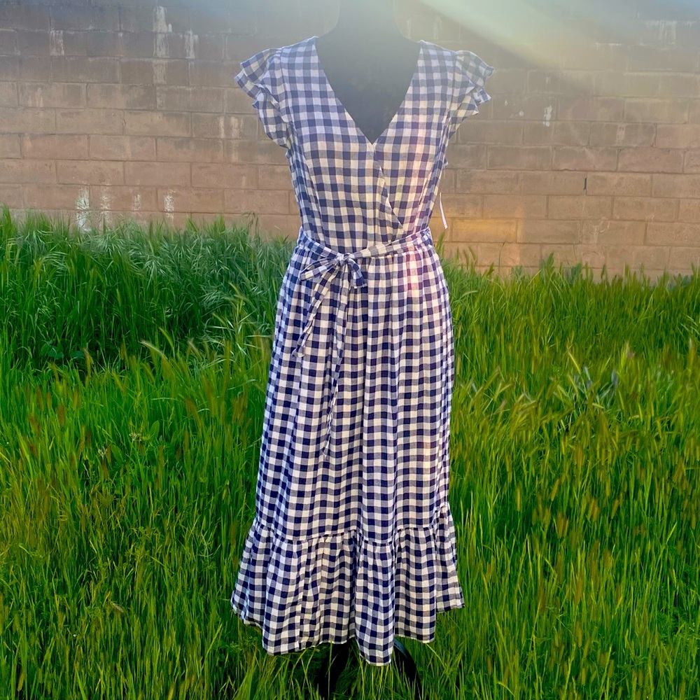 Size L Tall Plaid Old Navy Maxi Dress
